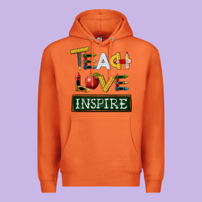 Teach Love Inspire Premium Hoodie Designed By Barkaloodesign