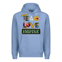 Colony Blue teach love inspire Premium Hoodie - BarkalooDesign