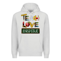 Dove Grey teach love inspire Premium Hoodie - BarkalooDesign