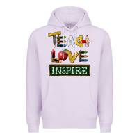 Lilac teach love inspire Premium Hoodie - BarkalooDesign