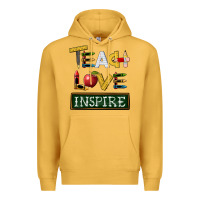 Mustard teach love inspire Premium Hoodie - BarkalooDesign