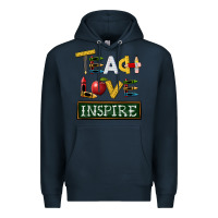Navy teach love inspire Premium Hoodie - BarkalooDesign