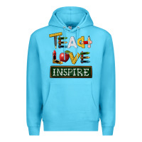 Ocean Blue teach love inspire Premium Hoodie - BarkalooDesign