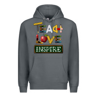 Rock teach love inspire Premium Hoodie - BarkalooDesign