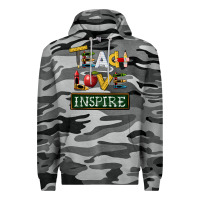 Slate Camo teach love inspire Premium Hoodie - BarkalooDesign