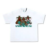 White Christmas With Tribe Urban Heavy Tee - CowhideDigitalArt