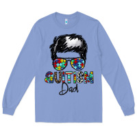 Colony Blue autism dad Long Sleeve Tee - CowhideDigitalArt