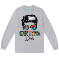 Moon Dust autism dad Long Sleeve Tee - CowhideDigitalArt