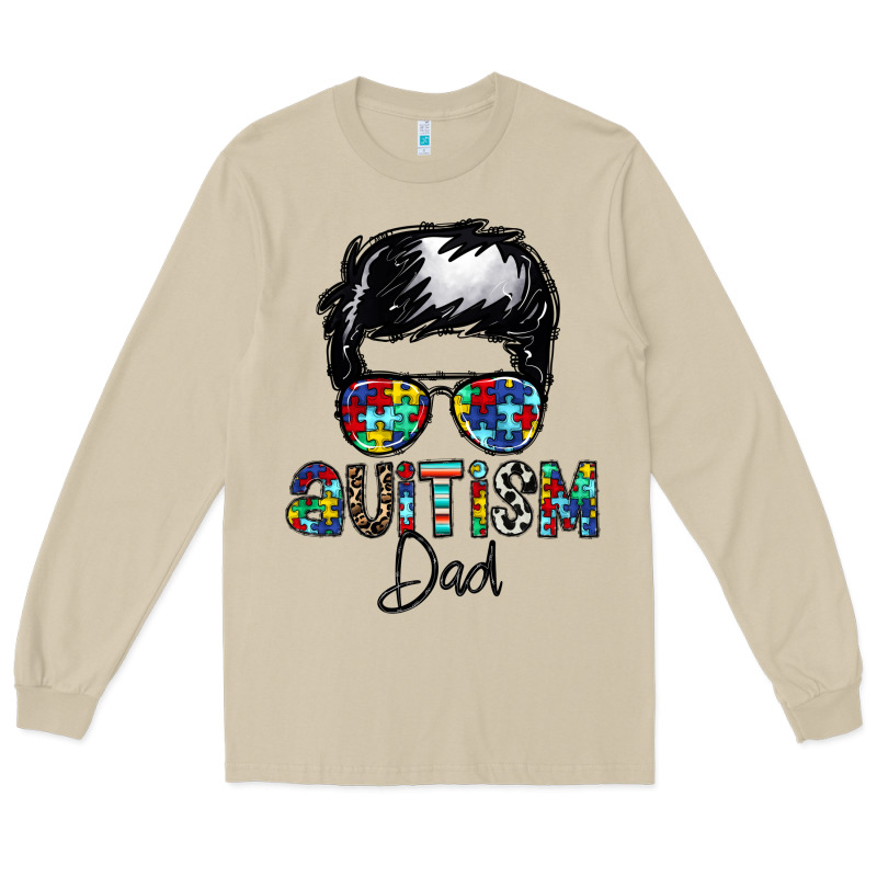 Autism Dad Long Sleeve Tee by CowhideDigitalArt | Teevron