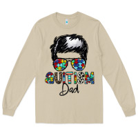 Mushroom autism dad Long Sleeve Tee - CowhideDigitalArt
