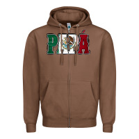 Chestnut Mexican Flag Papá Zipper Hoodie - Jasminsmagicworld