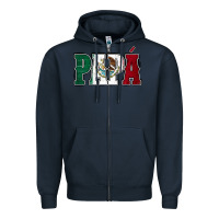 Navy Mexican Flag Papá Zipper Hoodie - Jasminsmagicworld