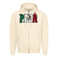 Sandshell Mexican Flag Papá Zipper Hoodie - Jasminsmagicworld