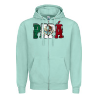 Seafoam Mexican Flag Papá Zipper Hoodie - Jasminsmagicworld
