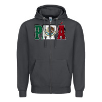 Smoke Mexican Flag Papá Zipper Hoodie - Jasminsmagicworld