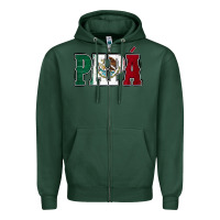 Sports Green Mexican Flag Papá Zipper Hoodie - Jasminsmagicworld