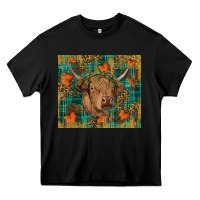 Black fall highland cow tumbler Heavy Core Tee - RanaPortraitStore