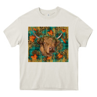 Cream fall highland cow tumbler Heavy Core Tee - RanaPortraitStore