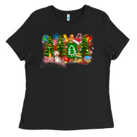 Black Christmas teacher Ladies Tee - CowhideDigitalArt