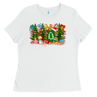 White Christmas teacher Ladies Tee - CowhideDigitalArt