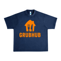 Navy Grubhub t-shirt Urban Heavy Tee - DesigneFamous