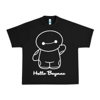 Black hello baymax Urban Heavy Tee - DesigneFamous