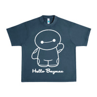 Midnight Navy hello baymax Urban Heavy Tee - DesigneFamous