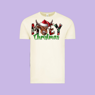 Moey Christmas Vintage Tee Designed By Cowhidedigitalart