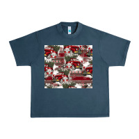 Midnight Navy vintage christmas car pattern Urban Heavy Tee - CowhideDigitalArt