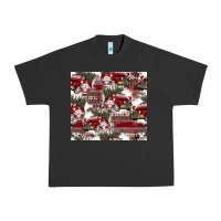 Pigment Black vintage christmas car pattern Urban Heavy Tee - CowhideDigitalArt