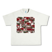 Pistachio vintage christmas car pattern Urban Heavy Tee - CowhideDigitalArt