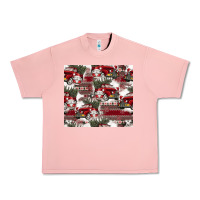 Salmon vintage christmas car pattern Urban Heavy Tee - CowhideDigitalArt