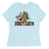 Baby Blue steppin into juneteenth Ladies Tee - SublimationCraftShop