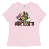Bubblegum Pink steppin into juneteenth Ladies Tee - SublimationCraftShop
