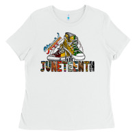 White steppin into juneteenth Ladies Tee - SublimationCraftShop