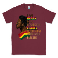 Burgundy I am black man Classic Tee - FaDigitalArtStudio