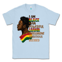 Dusty Blue I am black man Classic Tee - FaDigitalArtStudio