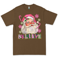 Cacao Pink Believe Santa Christmas Premium Tee - FaDigitalArtStudio