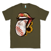 Army Green Baseball Tongue Classic Tee - Jasminsmagicworld