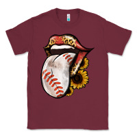 Burgundy Baseball Tongue Classic Tee - Jasminsmagicworld