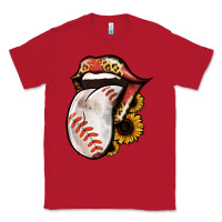 Red Baseball Tongue Classic Tee - Jasminsmagicworld