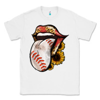 White Baseball Tongue Classic Tee - Jasminsmagicworld