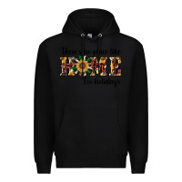 Black there's no place like home for holidays Premium Hoodie - RanaPortraitStore