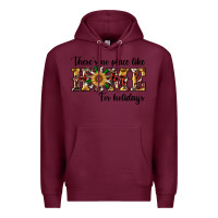Burgundy there's no place like home for holidays Premium Hoodie - RanaPortraitStore