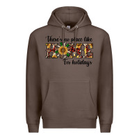 Coffee there's no place like home for holidays Premium Hoodie - RanaPortraitStore