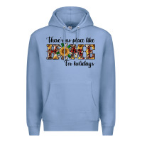Colony Blue there's no place like home for holidays Premium Hoodie - RanaPortraitStore