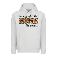 Dove Grey there's no place like home for holidays Premium Hoodie - RanaPortraitStore