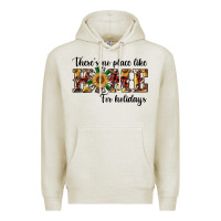 Oatmeal Heather there's no place like home for holidays Premium Hoodie - RanaPortraitStore