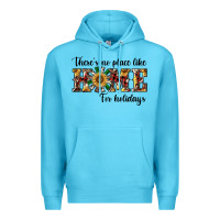 Ocean Blue there's no place like home for holidays Premium Hoodie - RanaPortraitStore