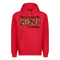 Red there's no place like home for holidays Premium Hoodie - RanaPortraitStore